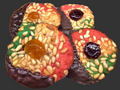4 Rainbow Pignoli Cookies